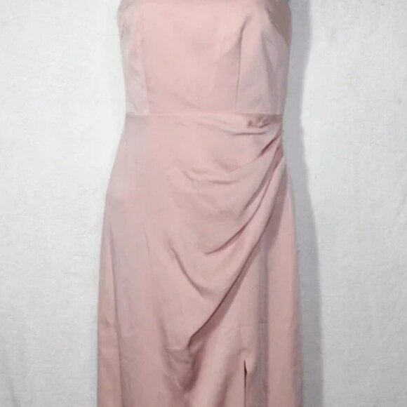 Cushnie x Target womens dress size 0 light pink midi strapless asymmetrical hem - Picture 6 of 12
